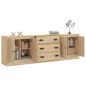vidaXL Sideboards 3 Stk. Sonoma-Eiche Holzwerkstoff vidaXL Sideboards 3 Stk. Sonoma-Eiche Holzwerkstoff