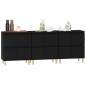vidaXL Sideboards 3 Stk. Schwarz 60x35x70 cm Holzwerkstoff vidaXL Sideboards 3 Stk. Schwarz 60x35x70 cm Holzwerkstoff