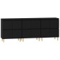 vidaXL Sideboards 3 Stk. Schwarz 60x35x70 cm Holzwerkstoff vidaXL Sideboards 3 Stk. Schwarz 60x35x70 cm Holzwerkstoff