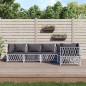 vidaXL 5-tlg. Garten-Lounge-Set mit Kissen Weiß Stahl vidaXL 5-tlg. Garten-Lounge-Set mit Kissen Weiß Stahl