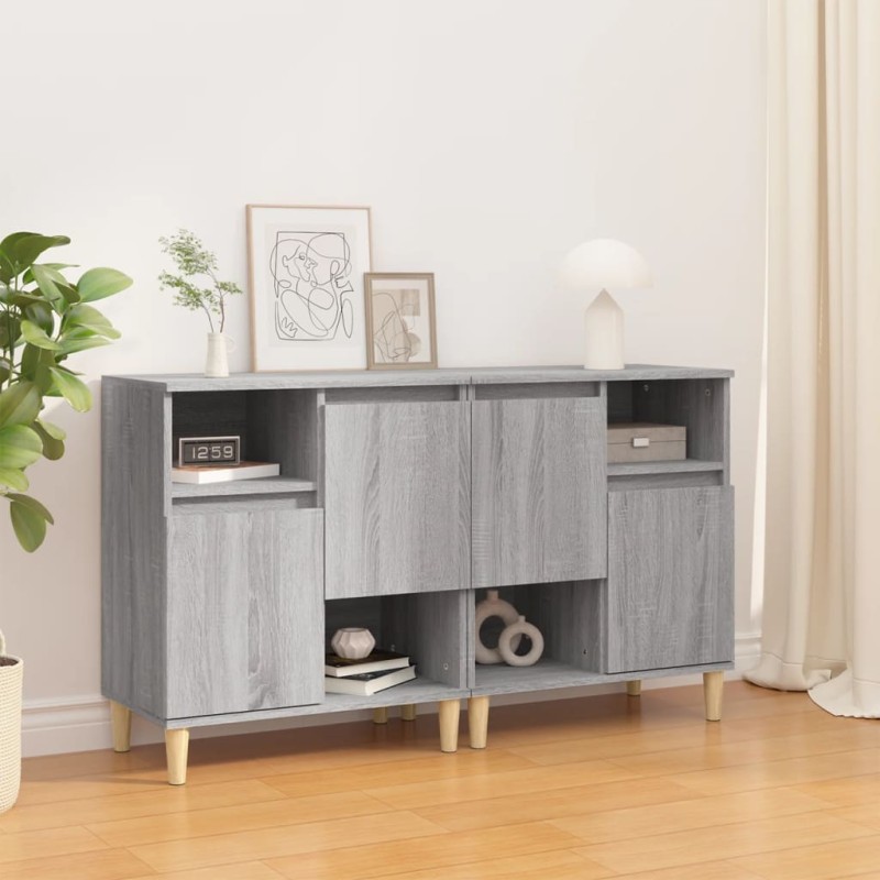 vidaXL Sideboards 2 Stk. Grau Sonoma 60x35x70 cm Holzwerkstoff vidaXL Sideboards 2 Stk. Grau Sonoma 60x35x70 cm Holzwerkstoff