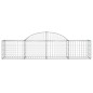 vidaXL Gabionen mit Hochbogen 3 Stk. 200x50x40/60 cm Verzinktes Eisen vidaXL Gabionen mit Hochbogen 3 Stk. 200x50x40/60 cm Verzinktes Eisen