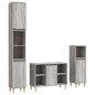vidaXL 3-tlg. Badmöbel-Set Grau Sonoma Holzwerkstoff vidaXL 3-tlg. Badmöbel-Set Grau Sonoma Holzwerkstoff
