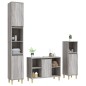 vidaXL 3-tlg. Badmöbel-Set Grau Sonoma Holzwerkstoff vidaXL 3-tlg. Badmöbel-Set Grau Sonoma Holzwerkstoff