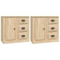 vidaXL Sideboards 2 Stk. Sonoma-Eiche Holzwerkstoff vidaXL Sideboards 2 Stk. Sonoma-Eiche Holzwerkstoff