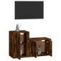 vidaXL 2-tlg. TV-Schrank-Set Räuchereiche Holzwerkstoff vidaXL 2-tlg. TV-Schrank-Set Räuchereiche Holzwerkstoff
