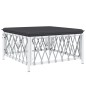vidaXL 10-tlg. Garten-Lounge-Set mit Kissen Weiß Stahl vidaXL 10-tlg. Garten-Lounge-Set mit Kissen Weiß Stahl