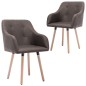 Esszimmerstühle 2 Stk. Taupe Stoff Esszimmerstühle 2 Stk. Taupe Stoff