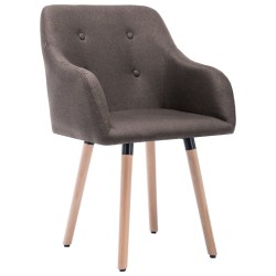 Esszimmerstühle 2 Stk. Taupe Stoff