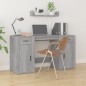 vidaXL Schreibtisch mit Stauraum Grau Sonoma Holzwerkstoff vidaXL Schreibtisch mit Stauraum Grau Sonoma Holzwerkstoff