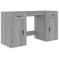 vidaXL Schreibtisch mit Stauraum Grau Sonoma Holzwerkstoff vidaXL Schreibtisch mit Stauraum Grau Sonoma Holzwerkstoff