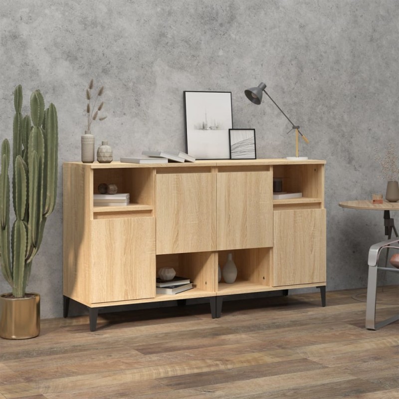 vidaXL Sideboards 2 Stk. Sonoma-Eiche 60x35x70 cm Holzwerkstoff vidaXL Sideboards 2 Stk. Sonoma-Eiche 60x35x70 cm Holzwerkstoff