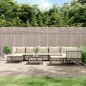 vidaXL 10-tlg. Garten-Lounge-Set mit Kissen Anthrazit Poly Rattan vidaXL 10-tlg. Garten-Lounge-Set mit Kissen Anthrazit Poly Rattan