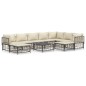 vidaXL 10-tlg. Garten-Lounge-Set mit Kissen Anthrazit Poly Rattan vidaXL 10-tlg. Garten-Lounge-Set mit Kissen Anthrazit Poly Rattan