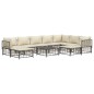 vidaXL 10-tlg. Garten-Lounge-Set mit Kissen Anthrazit Poly Rattan vidaXL 10-tlg. Garten-Lounge-Set mit Kissen Anthrazit Poly Rattan