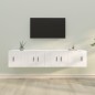 vidaXL 4-tlg. TV-Schrank-Set Hochglanz-Weiß Holzwerkstoff vidaXL 4-tlg. TV-Schrank-Set Hochglanz-Weiß Holzwerkstoff