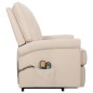 Massagesessel mit Aufstehhilfe Creme Stoff Massagesessel mit Aufstehhilfe Creme Stoff