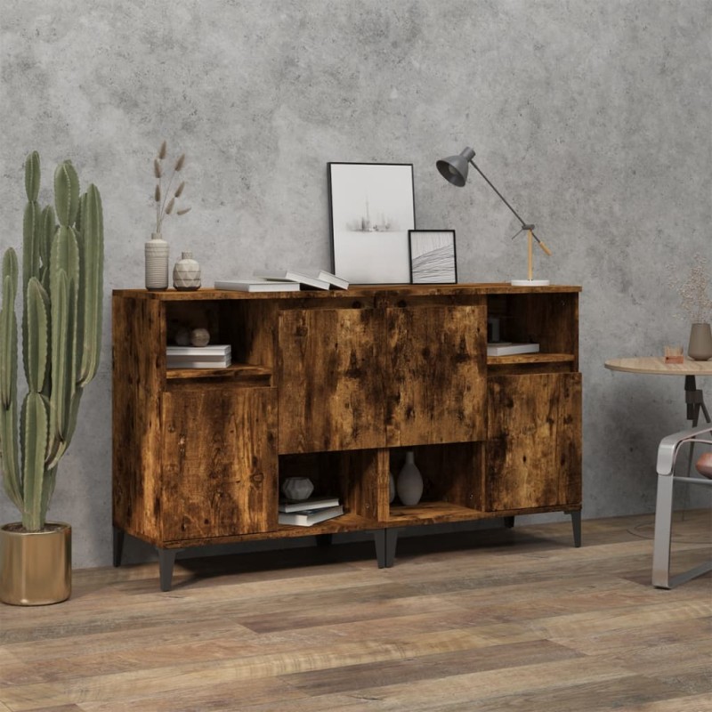 vidaXL Sideboards 2 Stk. Räuchereiche 60x35x70 cm Holzwerkstoff vidaXL Sideboards 2 Stk. Räuchereiche 60x35x70 cm Holzwerkstoff