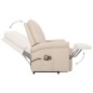 Massagesessel mit Aufstehhilfe Creme Stoff Massagesessel mit Aufstehhilfe Creme Stoff