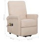 Massagesessel mit Aufstehhilfe Creme Stoff Massagesessel mit Aufstehhilfe Creme Stoff