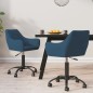 Esszimmerstühle 2 Stk. Drehbar Blau Samt Esszimmerstühle 2 Stk. Drehbar Blau Samt