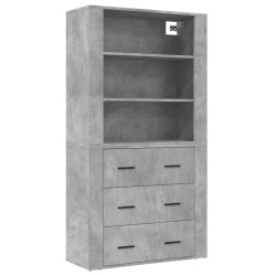 vidaXL Highboard Betongrau Holzwerkstoff