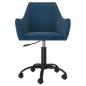 Esszimmerstühle 2 Stk. Drehbar Blau Samt Esszimmerstühle 2 Stk. Drehbar Blau Samt