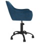 Esszimmerstühle 2 Stk. Drehbar Blau Samt Esszimmerstühle 2 Stk. Drehbar Blau Samt