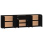 vidaXL Sideboards 3 Stk. Schwarz Holzwerkstoff vidaXL Sideboards 3 Stk. Schwarz Holzwerkstoff