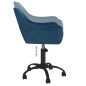 Esszimmerstühle 2 Stk. Drehbar Blau Samt Esszimmerstühle 2 Stk. Drehbar Blau Samt