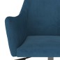 Esszimmerstühle 2 Stk. Drehbar Blau Samt Esszimmerstühle 2 Stk. Drehbar Blau Samt