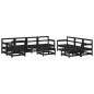 vidaXL 10-tlg. Garten-Lounge-Set mit Kissen Schwarz Massivholz vidaXL 10-tlg. Garten-Lounge-Set mit Kissen Schwarz Massivholz