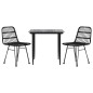 vidaXL 3-tlg. Garten-Essgruppe Schwarz Poly Rattan vidaXL 3-tlg. Garten-Essgruppe Schwarz Poly Rattan