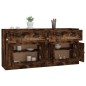 vidaXL Sideboards 2 Stk. Räuchereiche Holzwerkstoff vidaXL Sideboards 2 Stk. Räuchereiche Holzwerkstoff