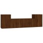 vidaXL 4-tlg. TV-Schrank-Set Braun Eichen-Optik Holzwerkstoff vidaXL 4-tlg. TV-Schrank-Set Braun Eichen-Optik Holzwerkstoff