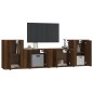 vidaXL 4-tlg. TV-Schrank-Set Braun Eichen-Optik Holzwerkstoff vidaXL 4-tlg. TV-Schrank-Set Braun Eichen-Optik Holzwerkstoff
