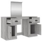 vidaXL Schminktisch mit Spiegel Grau Sonoma 130x50x132,5 cm vidaXL Schminktisch mit Spiegel Grau Sonoma 130x50x132,5 cm