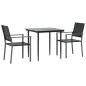 vidaXL 3-tlg. Garten-Essgruppe Poly Rattan und Stahl vidaXL 3-tlg. Garten-Essgruppe Poly Rattan und Stahl