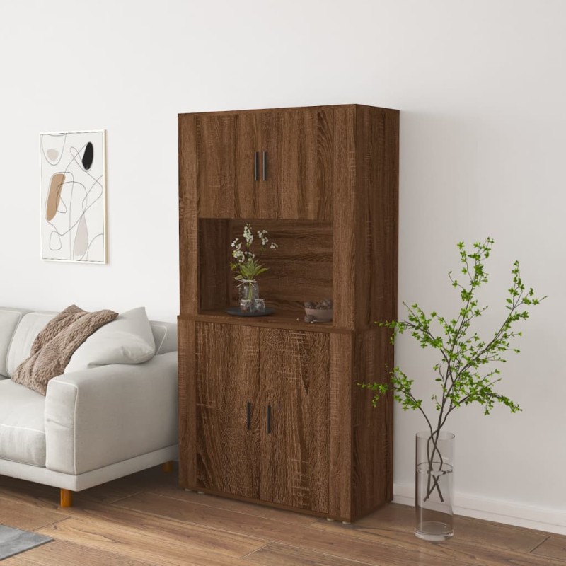 vidaXL Highboard Braun Eichen-Optik Holzwerkstoff vidaXL Highboard Braun Eichen-Optik Holzwerkstoff