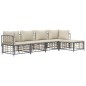 vidaXL 5-tlg. Garten-Lounge-Set mit Kissen Anthrazit Poly Rattan vidaXL 5-tlg. Garten-Lounge-Set mit Kissen Anthrazit Poly Rattan