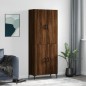 Highboard Braun Eichen-Optik 69,5x34x180 cm Holzwerkstoff Highboard Braun Eichen-Optik 69,5x34x180 cm Holzwerkstoff