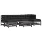 vidaXL 7-tlg. Garten-Lounge-Set mit Kissen Grau Massivholz vidaXL 7-tlg. Garten-Lounge-Set mit Kissen Grau Massivholz