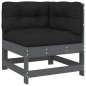 vidaXL 7-tlg. Garten-Lounge-Set mit Kissen Grau Massivholz vidaXL 7-tlg. Garten-Lounge-Set mit Kissen Grau Massivholz