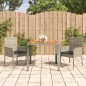 vidaXL 3-tlg. Garten-Essgruppe mit Kissen Grau Poly Rattan vidaXL 3-tlg. Garten-Essgruppe mit Kissen Grau Poly Rattan