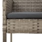 vidaXL 3-tlg. Garten-Essgruppe mit Kissen Grau Poly Rattan vidaXL 3-tlg. Garten-Essgruppe mit Kissen Grau Poly Rattan