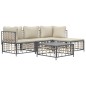 vidaXL 4-tlg. Garten-Lounge-Set mit Kissen Anthrazit Poly Rattan vidaXL 4-tlg. Garten-Lounge-Set mit Kissen Anthrazit Poly Rattan