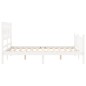 vidaXL Massivholzbett mit Kopfteil Weiß 140x190 cm vidaXL Massivholzbett mit Kopfteil Weiß 140x190 cm