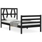 vidaXL Massivholzbett mit Kopfteil Schwarz 100x200 cm vidaXL Massivholzbett mit Kopfteil Schwarz 100x200 cm
