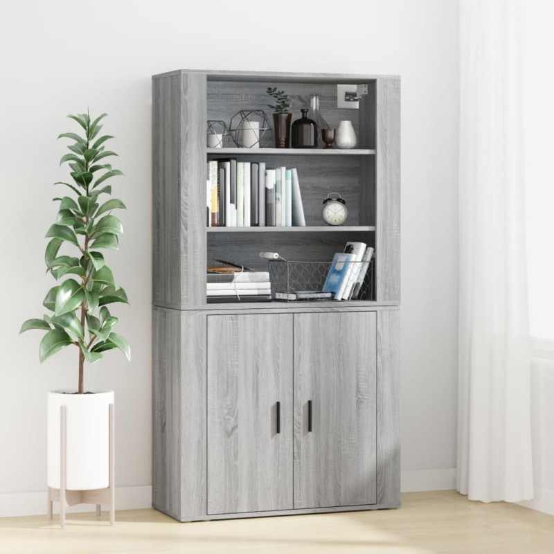 vidaXL Highboard Grau Sonoma Holzwerkstoff vidaXL Highboard Grau Sonoma Holzwerkstoff