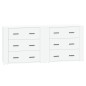 vidaXL Sideboards 2 Stk. Weiß Holzwerkstoff vidaXL Sideboards 2 Stk. Weiß Holzwerkstoff